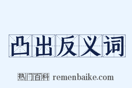 凸出反义词是什么意思的图片